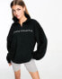 Фото #8 товара ASOS DESIGN Weekend Collective oversized half zip borg fleece with logo in black