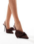 Simmi London Berry Slingback with half bow in brown