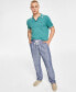 Фото #6 товара Men's Classic-Fit Elastic Drawstring Linen Pant