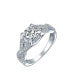 ფოტო #8 პროდუქტის Romantic 2CTW Round Brilliant Solitaire Cut AAA CZ Engagement Ring Pave Criss Cross Twist Infinity Band Sterling Silver Customizable