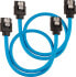 Фото #1 товара Corsair Premium Sleeved 24 pin-Polig-ATX-Kabel Typ4 (Generation 4-Serie) Blau