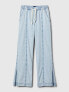 Фото #7 товара Wide-Leg Denim Pull-On Pants