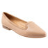 Trotters Hannah T2270-130 Womens Beige Narrow Leather Loafer Flats Shoes