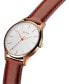 Фото #2 товара Мужские наручные часы с коричневым кожаным ремешком MVMT Mens The 40 Tan Leather Strap Watch 40mm