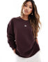 adidas Originals essentials sweatshirt in shadow brown