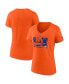 Фото #1 товара Women's Orange New York Islanders Authentic Pro Core Collection Secondary Logo V-Neck T-shirt