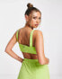 Фото #4 товара I Saw It First corset top with buckle detail co-ord in lime