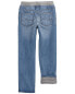 Kid Drawstring Pull-On Jeans - Blue 6