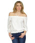 ფოტო #1 პროდუქტის Women's Smocked Off-The-Shoulder Top