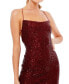 ფოტო #3 პროდუქტის Women's Open Back Lace Up Sequin Mini Dress