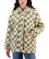 ფოტო #1 პროდუქტის Juniors' Collared Zip-Front Fleece Coat