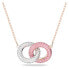 Фото #1 товара Swarovski Swarovski Damen Kette Stone Halskette Verflochtene Ringe, Rosa, Roségold-Legierungsschicht 5642884