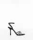 Фото #2 товара Women's Rhinestone Straps Heeled Sandals