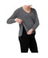 Maternity Ripe Cara Cable Nursing Knit Sweater Dark Charcoal