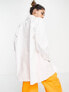 Фото #2 товара COLLUSION oversized shirt in white