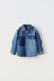 Denim shirt with patchwork