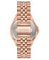 ფოტო #3 პროდუქტის Men's Rose Gold-Tone Polished Metal Link Bracelet Watch, 42X48mm