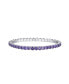 ფოტო #1 პროდუქტის Simulated Amethyst February Birthstone Tennis Stretch Bracelet