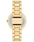 Women's Three Hand Quartz Gold-tone Alloy Bracelet Watch, 33mm