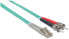 Фото #4 товара Intellinet Fiber Optic Patch Cable - OM3 - ST/LC - 3m - Aqua - Duplex - Multimode - 50/125 µm - LSZH - Fibre - Lifetime Warranty - Polybag - 3 m - OM3 - ST - LC
