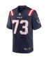 Men's John Hannah Navy New England Patriots Game Retired Player Jersey