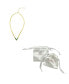 ფოტო #3 პროდუქტის 14K Gold-Tone Plated Herringbone Chain with Green Stone Necklace