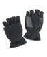 Men's Waterproof Fleece Flip Mittens, Black, XLarge