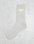 Фото #4 товара adidas Originals trefoil 6 pack socks in black/grey/white