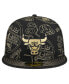 Фото #1 товара Men's Chicago Bulls 59FIFTY Day Allover Print Stencil Fitted Hat