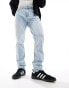 Pull&Bear straight fit jeans in light blue