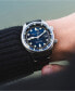 ფოტო #3 პროდუქტის Men's Bradner Automatic Black Genuine Leather Strap Watch 42mm