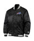 Фото #4 товара Men's Black Buffalo Bills Locker Room Satin Varsity Full-Snap Jacket