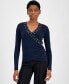 Фото #1 товара MICHAEL Women's Astor Studded Surplice Top