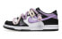 Фото #1 товара 【定制球鞋】 Nike Dunk Low 薰衣草熊猫 简约百搭 渐变元素 解构双鞋带 低帮 板鞋 GS 白紫 / Кроссовки Nike Dunk Low CW1590-100