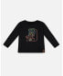 ფოტო #1 პროდუქტის Big Boys Long Sleeve T-Shirt With Print Black