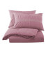 Фото #5 товара Lush Moselle Cotton Ruched Waffle Weave 3 Piece Duvet Cover Set, Full/Queen