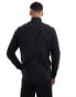 ASOS DESIGN regular textured dress shirt in black Черный, L - Chest 42 - фото #3