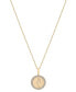 ფოტო #1 პროდუქტის Diamond Virgo Disc 18" Pendant Necklace (1/10 ct. t.w.) in Gold Vermeil, Created for Macy's