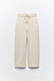 Striped linen blend trousers