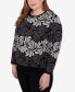 Фото #4 товара Plus Size Classic Geometric Ombre Scroll Top