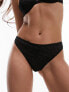 Фото #1 товара Topshop Hallie flocked animal brazilian brief in black