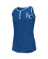 ფოტო #2 პროდუქტის Big Girls Royal Kansas City Royals Henley Tank Top