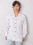 Фото #2 товара Женская рубашка свободного кроя с карманами и длинным рукавом белая Factory Price