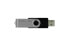 Фото #5 товара GoodRam UTS2 - 16 GB - USB Type-A - 2.0 - 20 MB/s - Swivel - Black - Флешка GoodRam UTS2-0160K0R11 16 ГБ USB 2.0 с поворотным разъемом, скорость до 20 МБ/с, черная