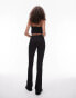 Topshop Tall skinny rib flare in black