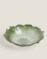 Flower-shaped glass salad bowl