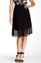 Фото #1 товара Daniel Rain Womens Black High Waist Knee Length A-Line Skirt Size Small