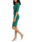 Women's Polka-Dot Drape-Neck Sheath Dress