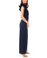 ფოტო #3 პროდუქტის Petite Ruffled-Strap Scuba Wide-Leg Jumpsuit