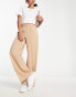 Vero Moda stand alone wide leg trousers with shirred waist in cream